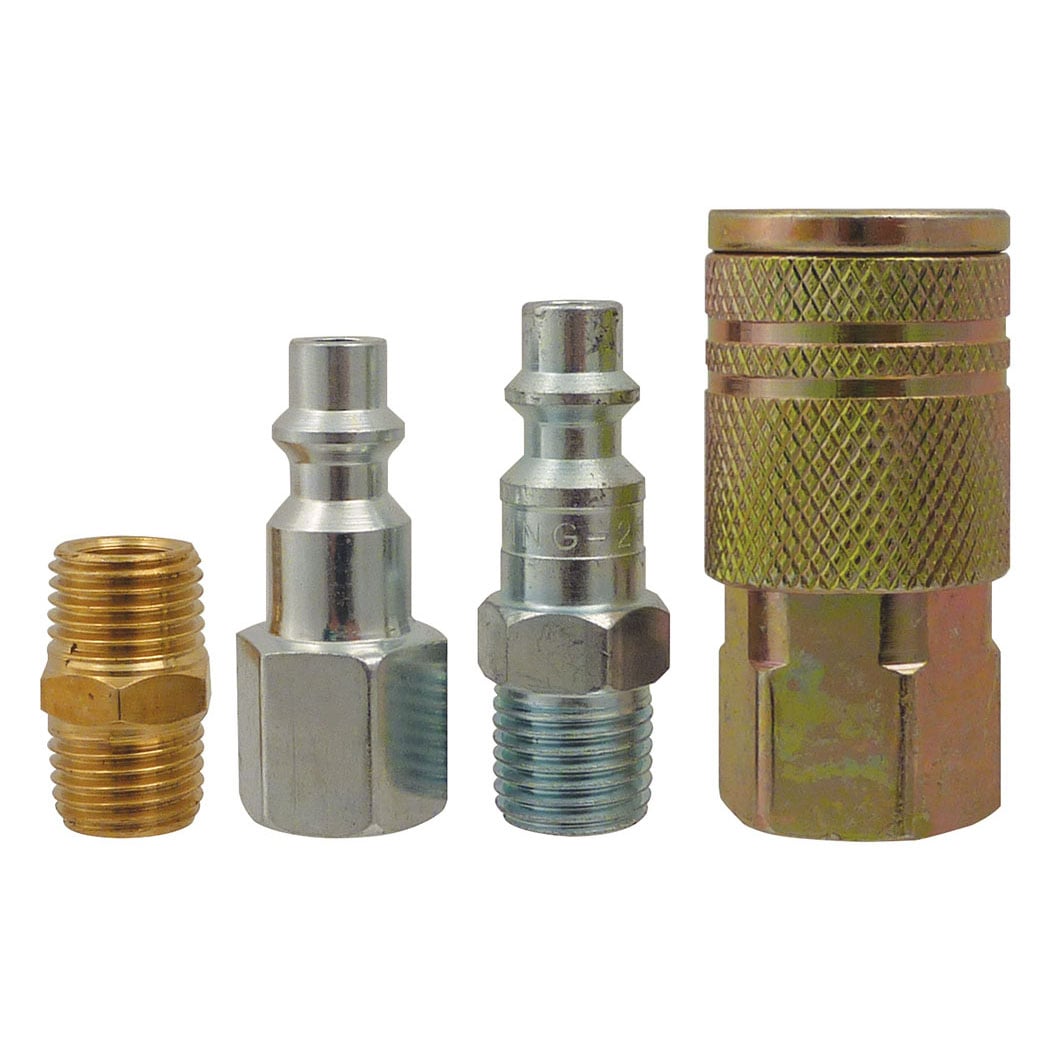 TOPRING 20.704C - 1/4 Industrial Kit With Union, 1/4 (F) NPT Steel Quick Coupler and 2 Coupler Plugs MAXQUIK