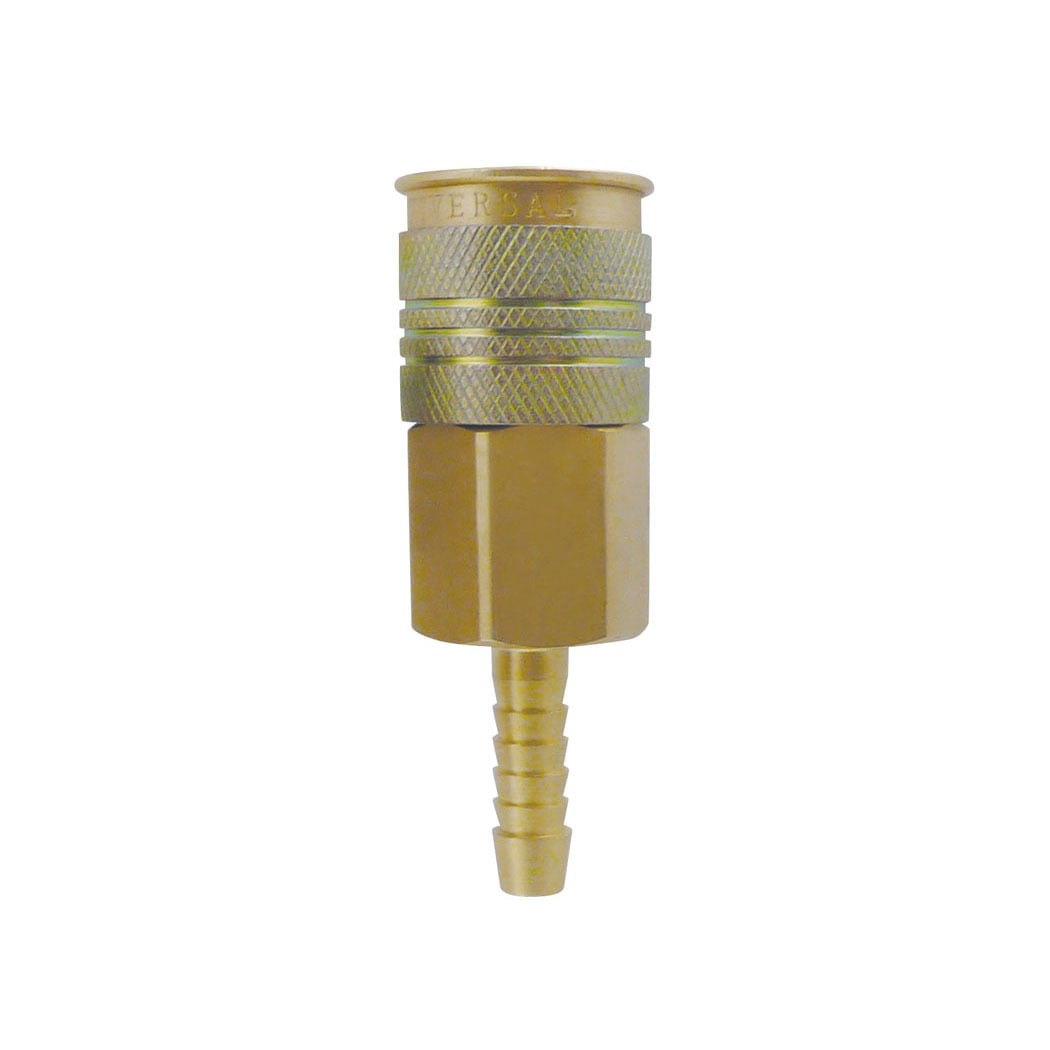 TOPRING 20.760 - 1/4 in. 3 in 1 Brass Quick Coupler With 3/8 Hose Barb UNIQUIK (Multiple of 10)