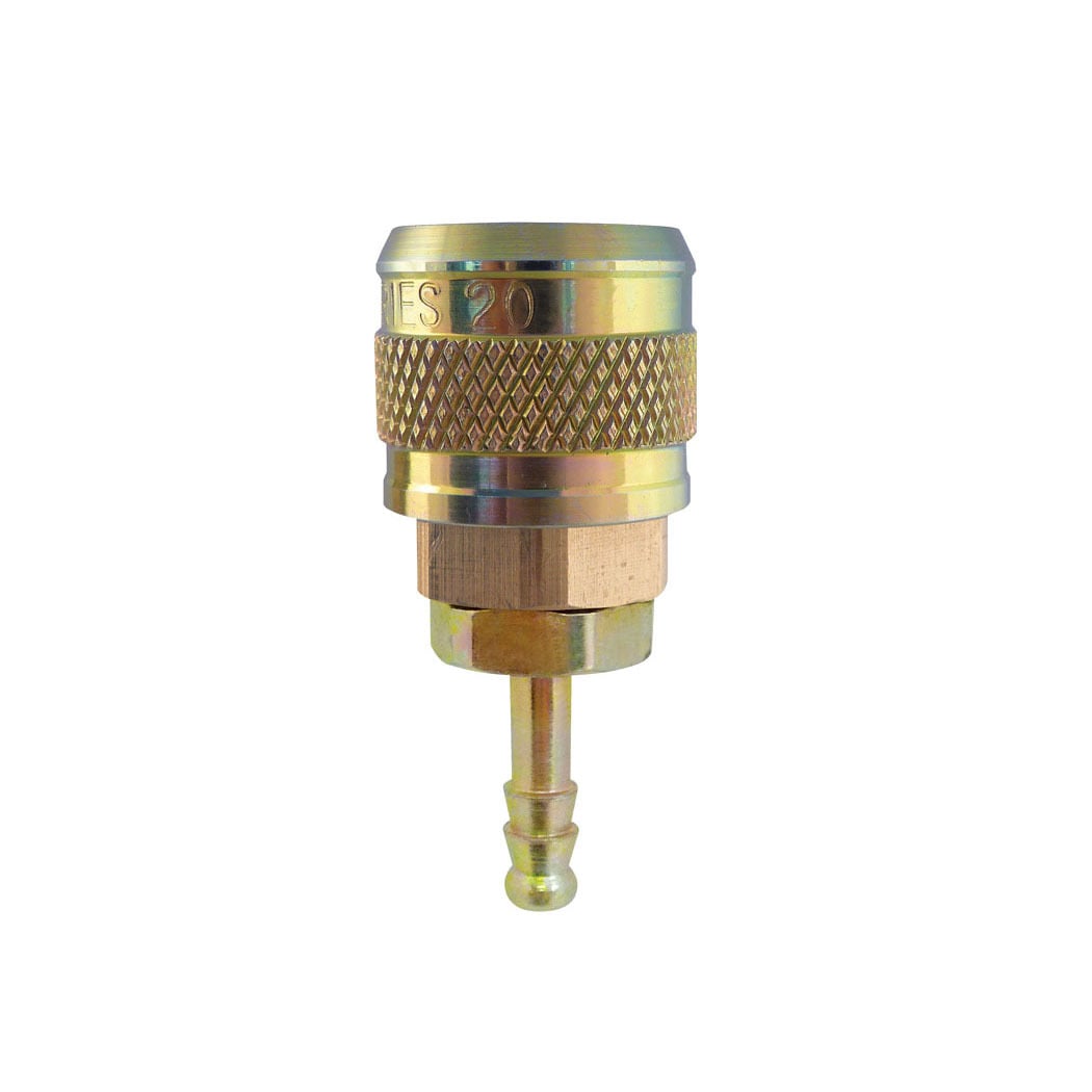TOPRING 20.764 - 1/4 Industrial Brass Quick Coupler With 3/8 Hose Barb AUTOMAX (Multiple of 10)