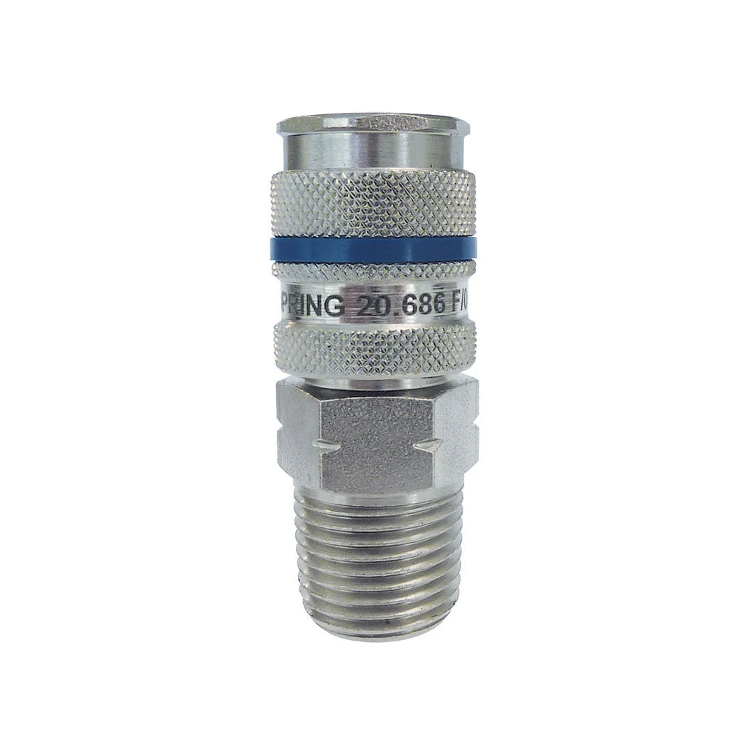 TOPRING 20.686 - Coupler quiksilver (1/4 industrial) 1/2 (m) npt (automatic)
