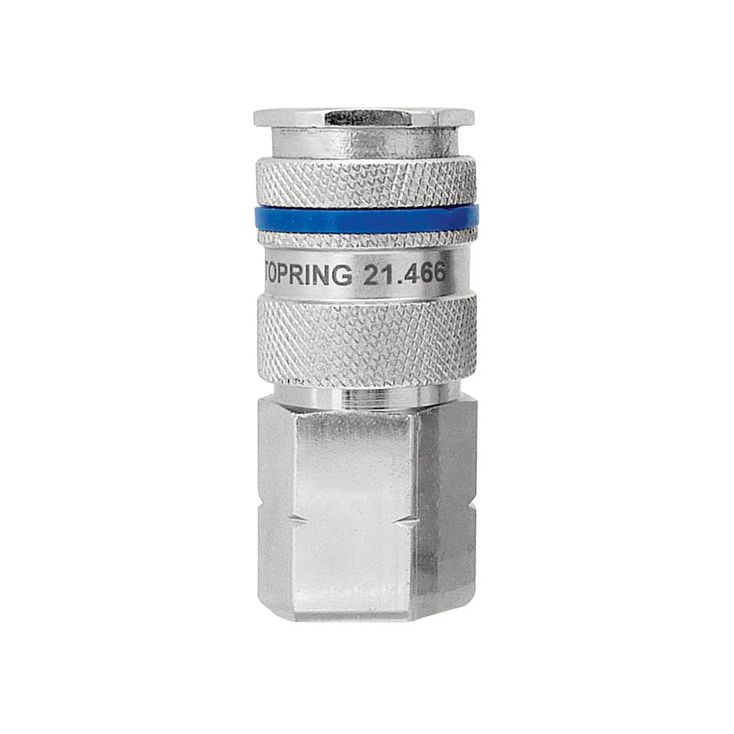 TOPRING 21.466 - 3/8 Industrial Brass Quick Coupler 3/8 (F) NPT QUIKSILVER