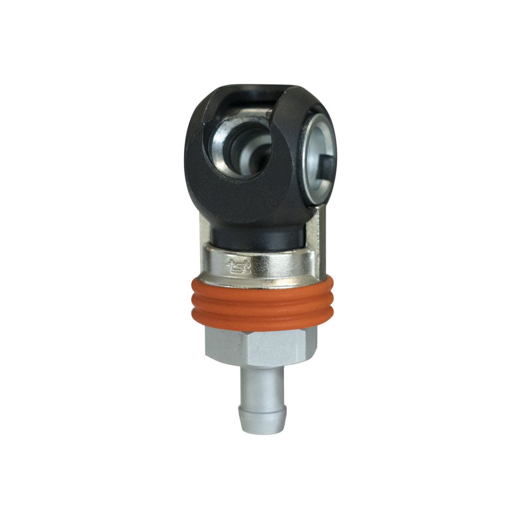 TOPRING 21.567 - 3/8 Industrial Steel Swivel Quick Couple With 3/8 Hose Barb TOPQUIK SC
