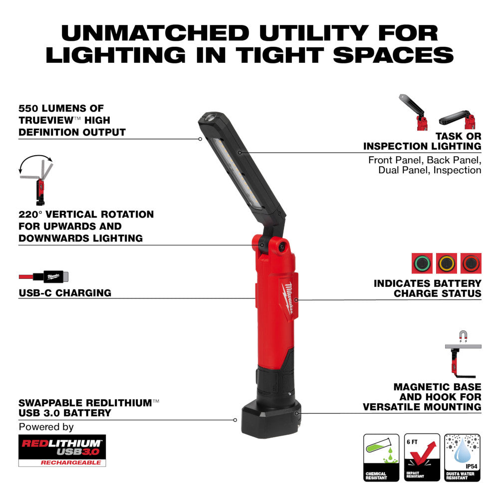 Milwaukee 2128-21 - REDLITHIUM™ USB Stick Light W/ Magnet