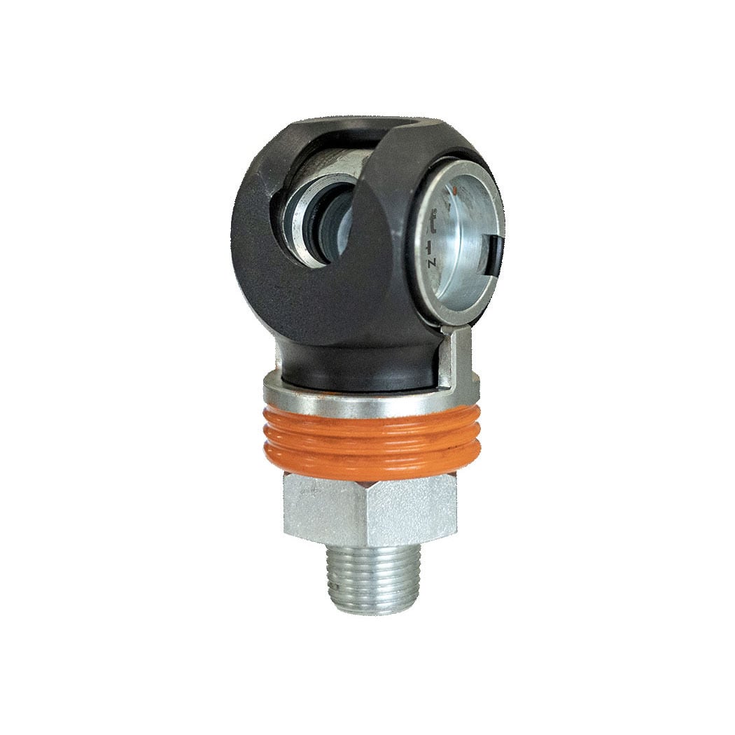 TOPRING 22.967 - 1/2 Industrial Steel Swing Quick Coupler 3/8 (M) NPT TOPQUIK SC