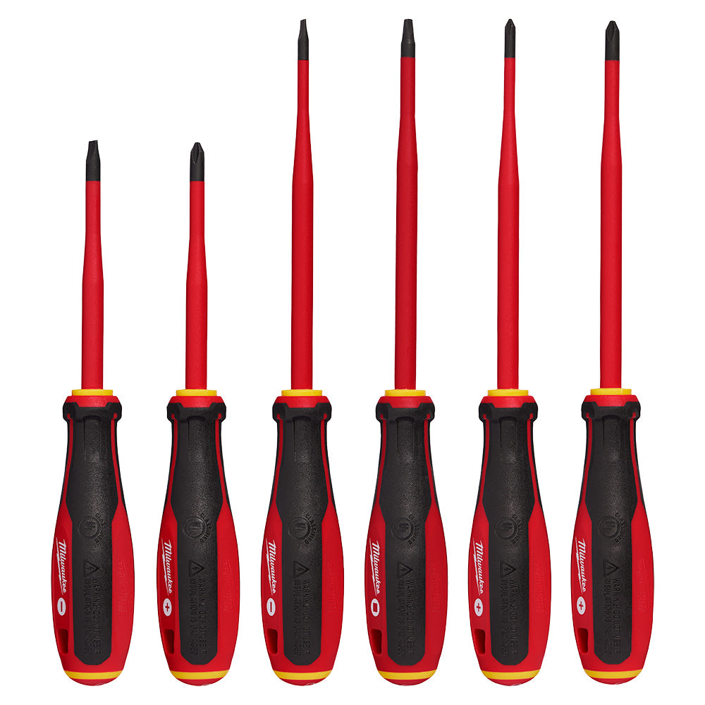 Milwaukee 48-22-2206 - 6pc 1000V Insulated Slim Tip Screwdriver Set