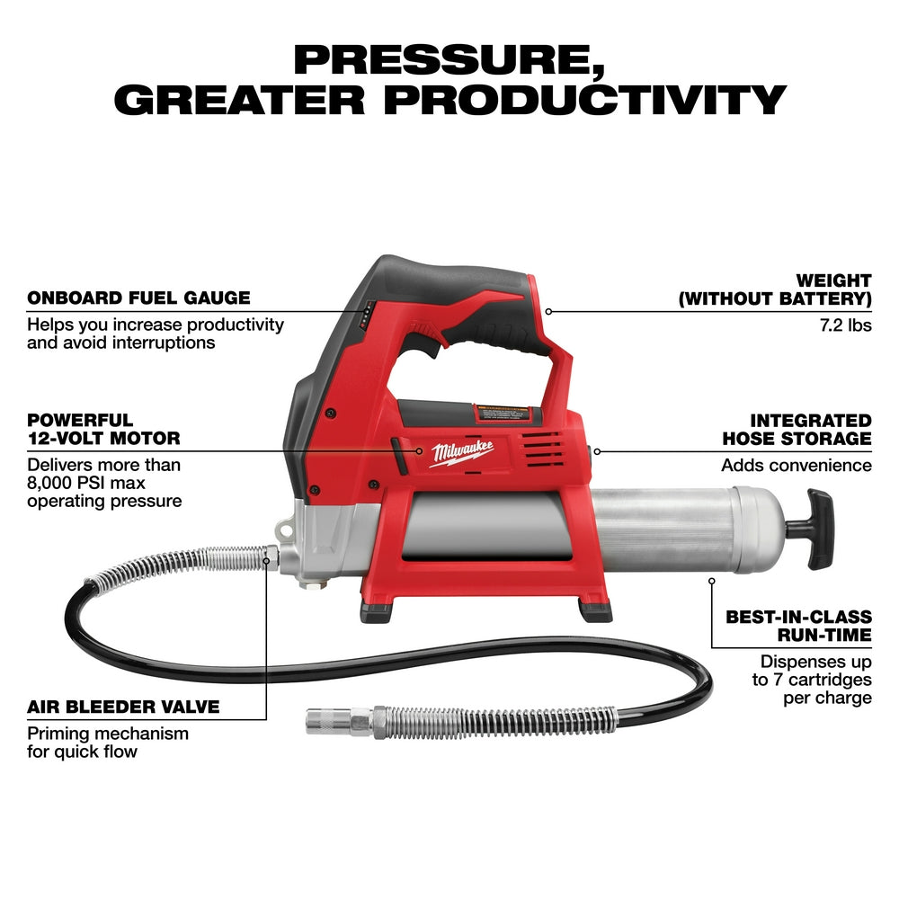 Milwaukee 2446-20 - M12™ Cordless Grease Gun