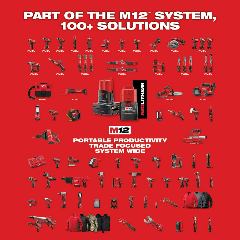 Milwaukee 2446-20 - M12™ Cordless Grease Gun