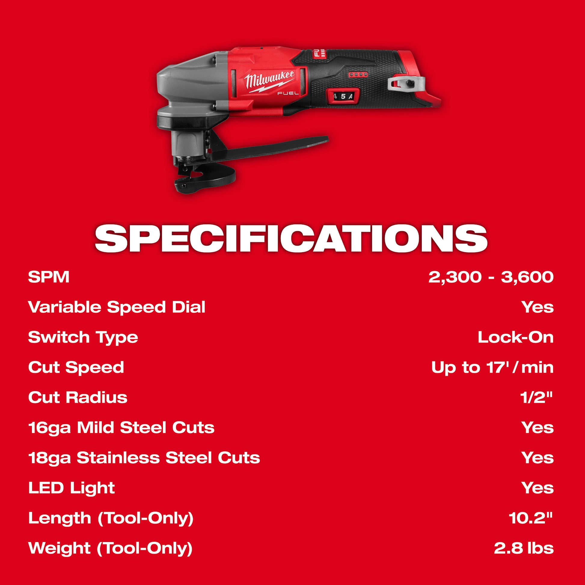 M12 FUEL™ 16 Gauge Scroll Shear