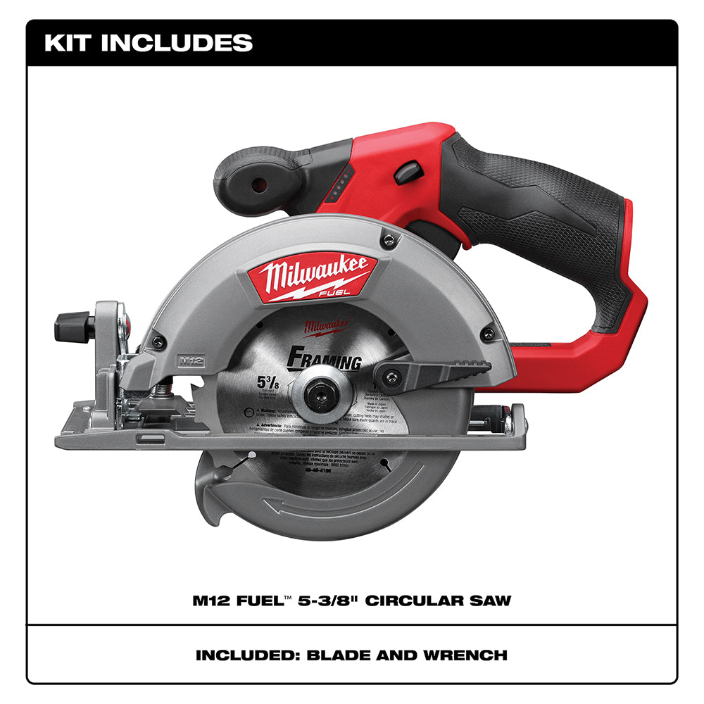 Scie circulaire Milwaukee 2530-20 - M12 FUEL™ 5-3/8 po