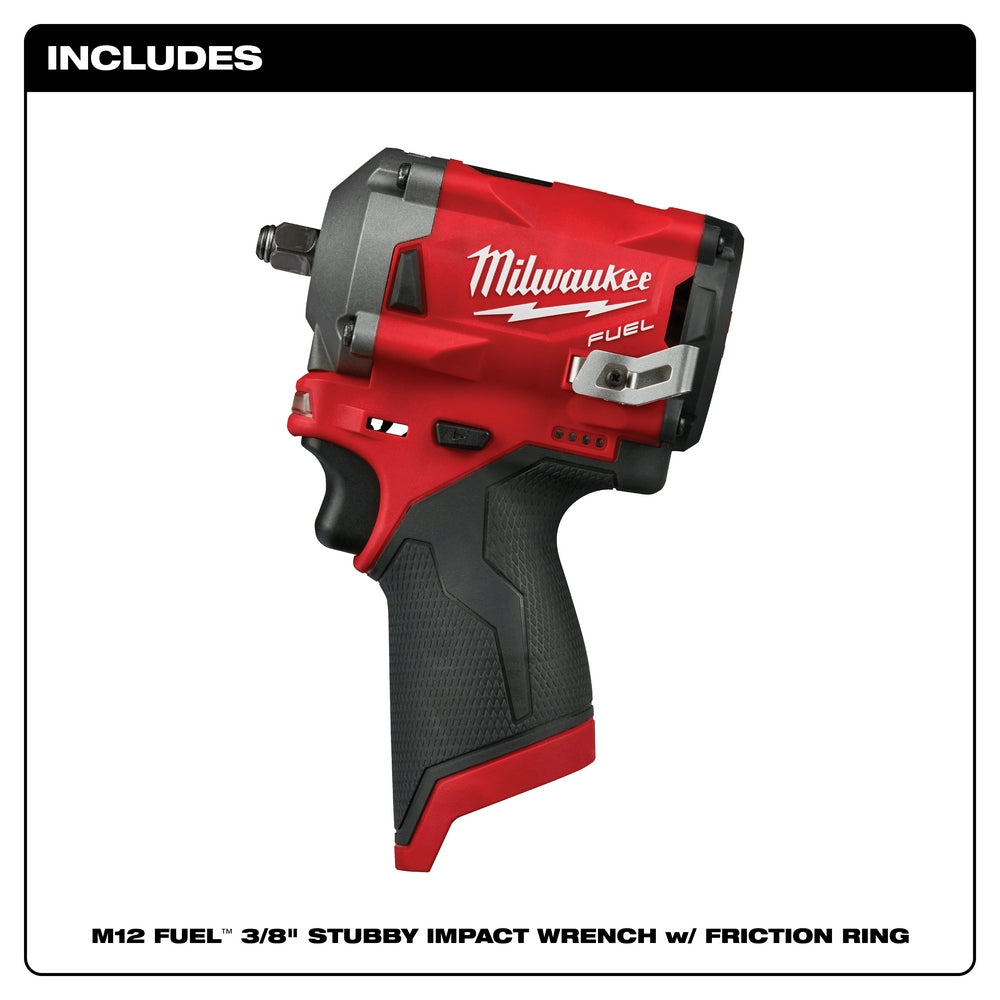 Milwaukee 2554-20 - Clé à chocs M12 FUEL™ Stubby 3/8 po