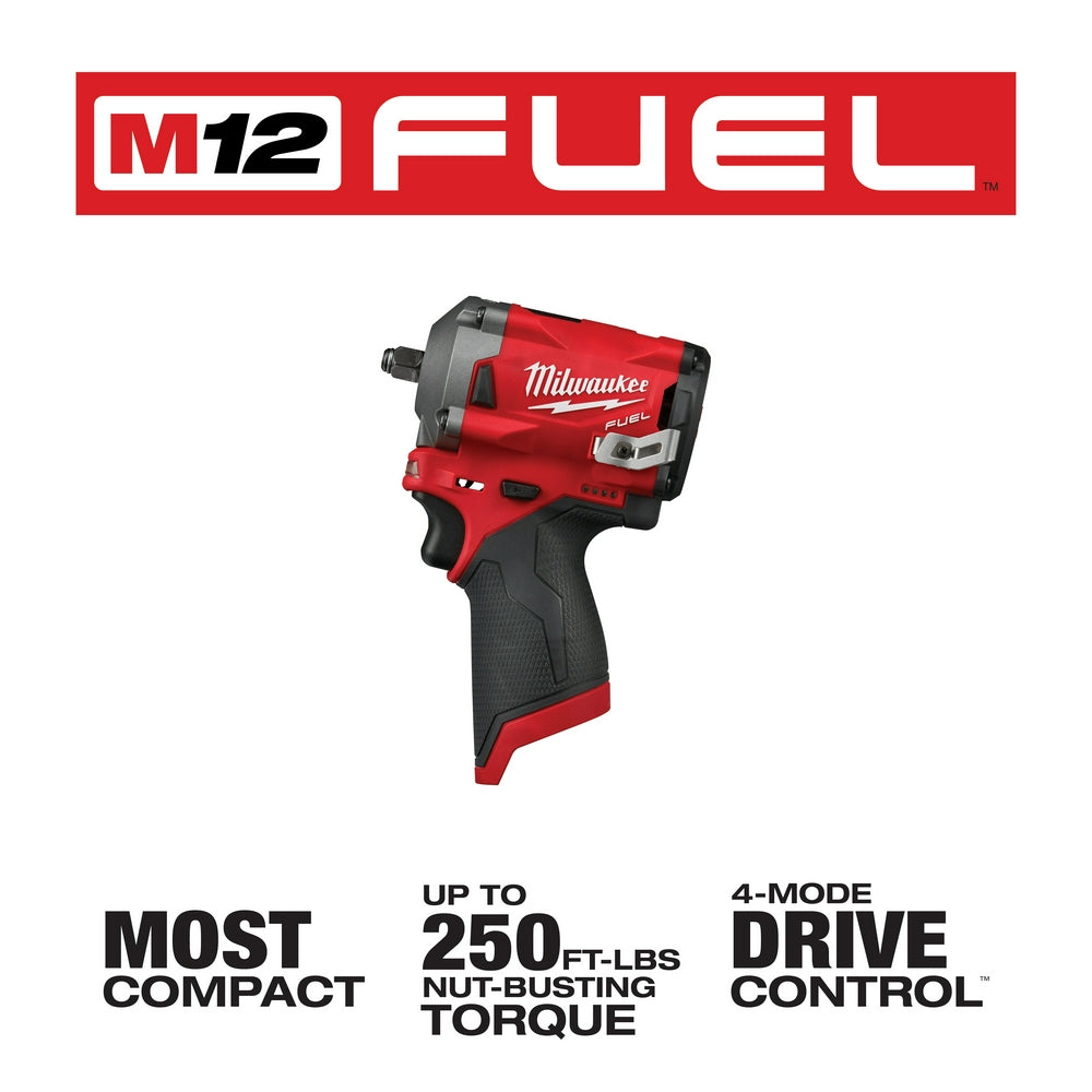 Milwaukee 2554-20 - Clé à chocs M12 FUEL™ Stubby 3/8 po