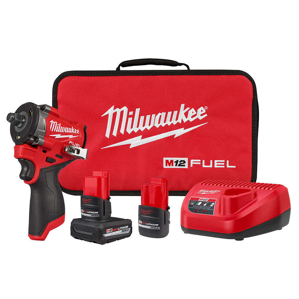 Milwaukee 2563-22 - M12 FUEL™ Stubby 1/2" Impact Wrench Kit