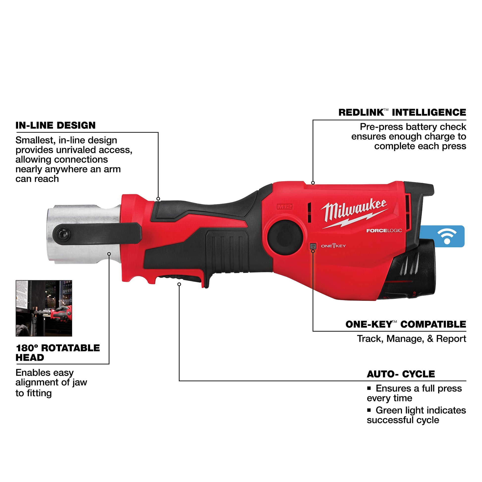 M12 FL Press Tool w/ One-Key