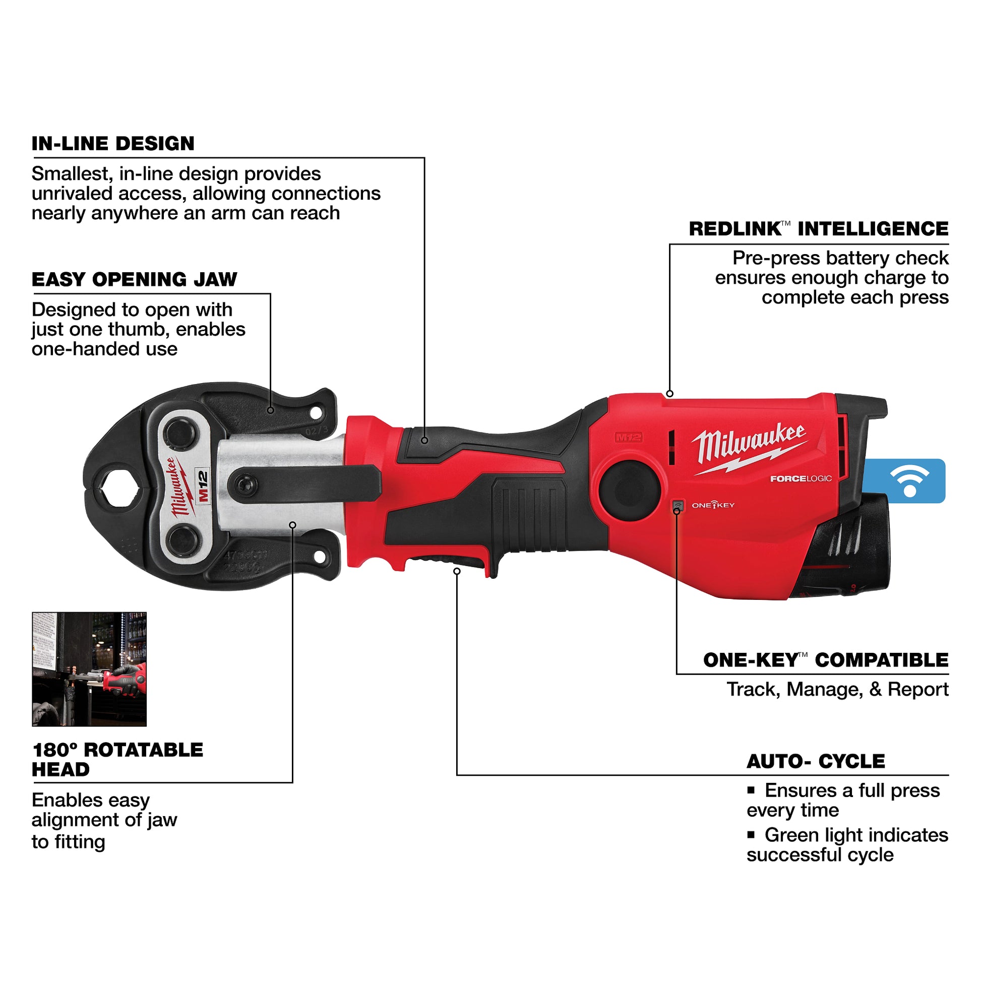 M12 FL Press Tool w/ One-Key Kit