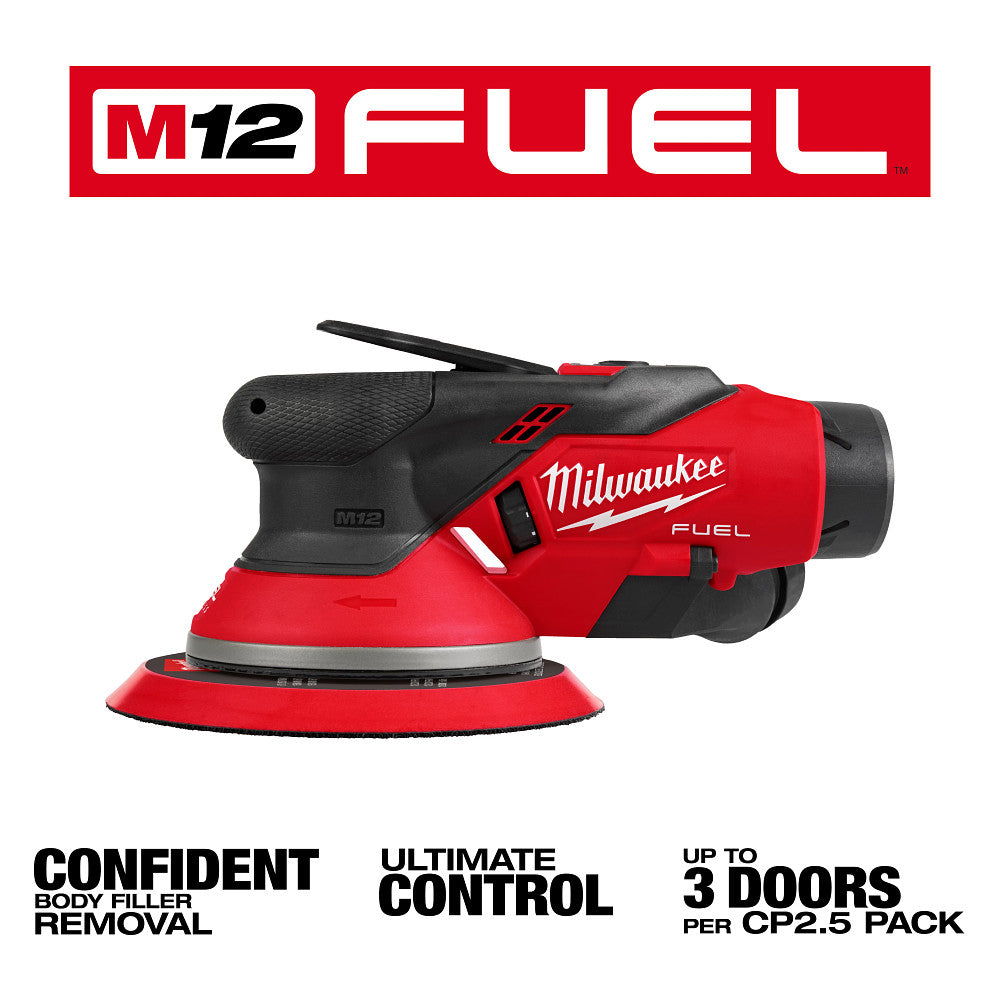 Milwaukee 2585-22CX - Kit de ponceuse orbitale aléatoire M12 FUEL™ 6" (3/16")