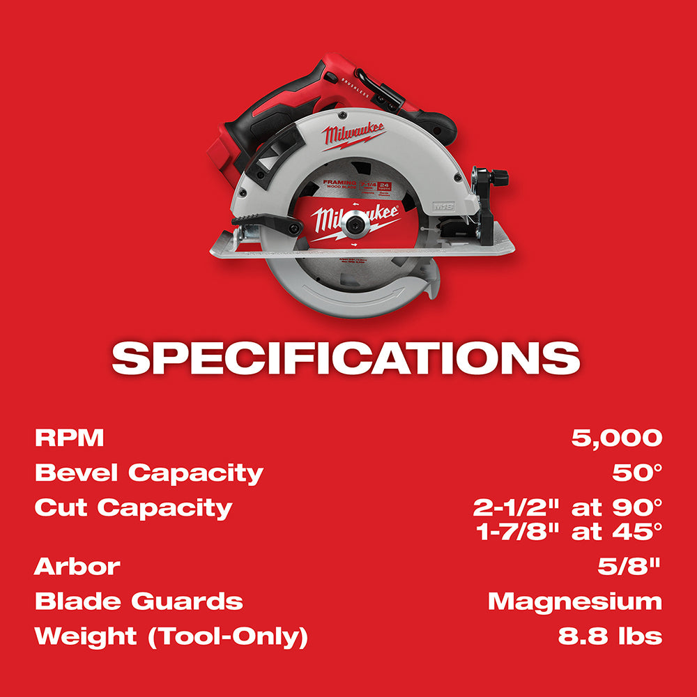 Milwaukee 2631-20 - M18™ Bürstenlose 7-1/4 Zoll Kreissäge