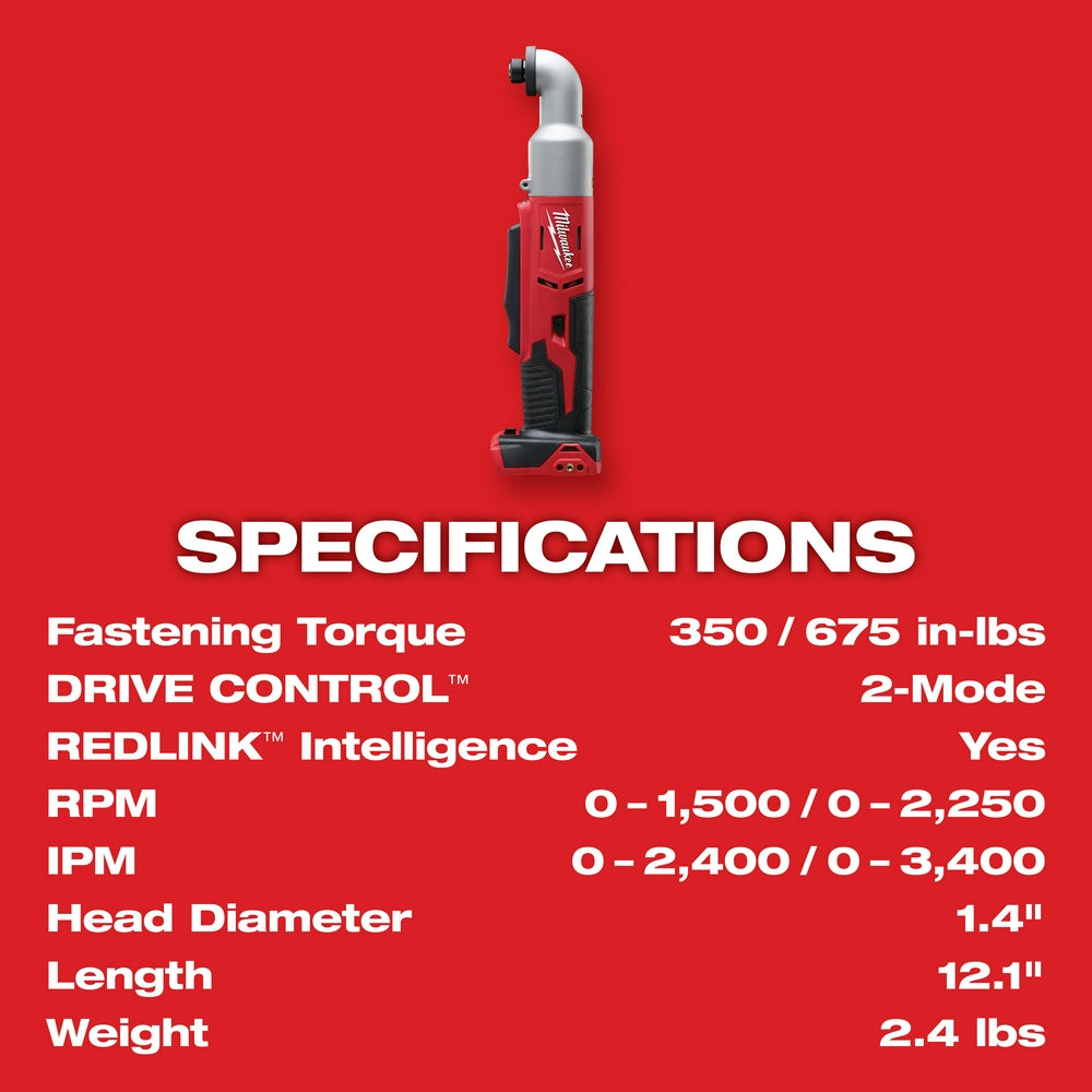 Milwaukee 2667-20 - Visseuse à chocs à angle droit M18™ 2 vitesses 1/4 po