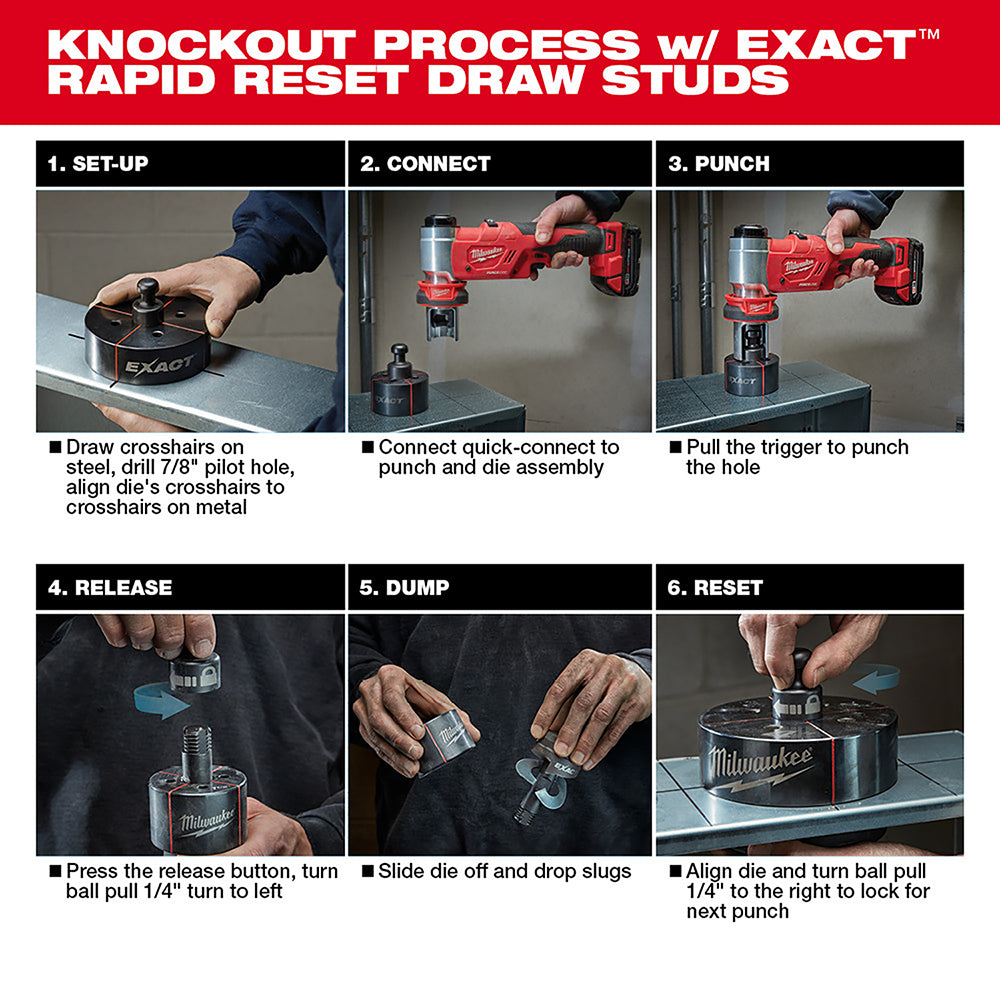 Milwaukee 2677-23 – M18 FORCE LOGIC 6T Knockout-Werkzeugsatz 1/2" – 4" (Sonderbestellung)