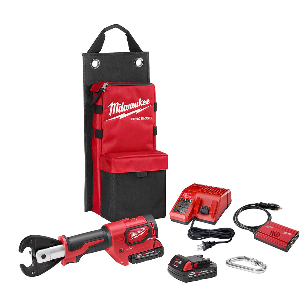 Milwaukee 2678-22 - M18™ FORCE LOGIC™ 6T Universal-Crimpzangen-Set mit D3-Rillen und Stupsnase