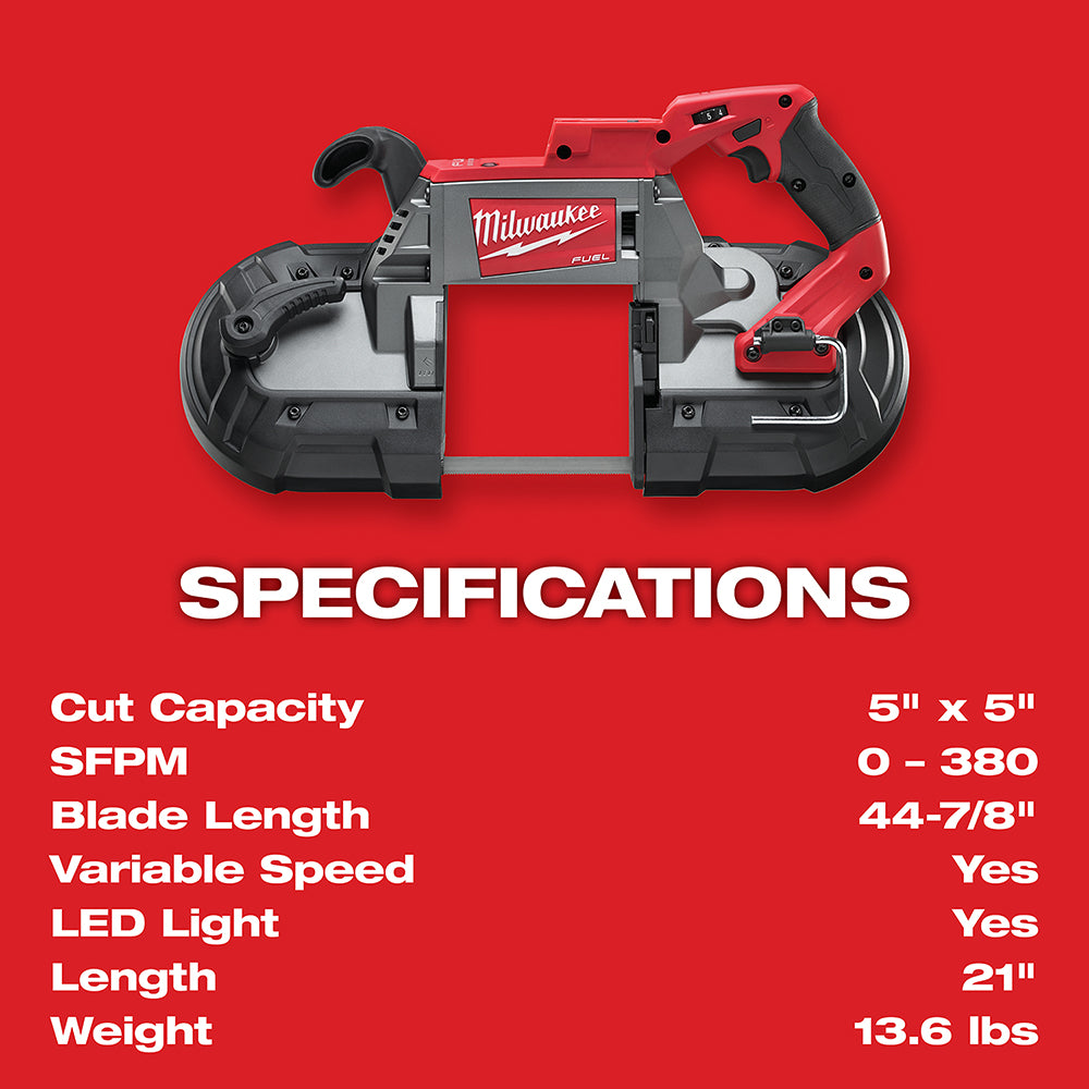 Milwaukee 2729-21 - Kit de scie à ruban à coupe profonde M18 FUEL™ 