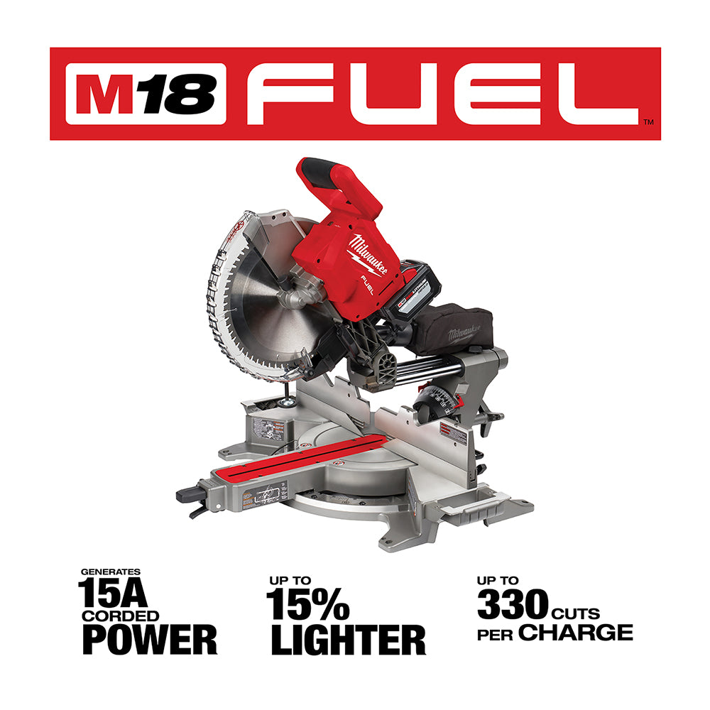 Milwaukee 2739-21HD - Scie à onglets combinée coulissante à double biseau M18 FUEL™ de 12 po