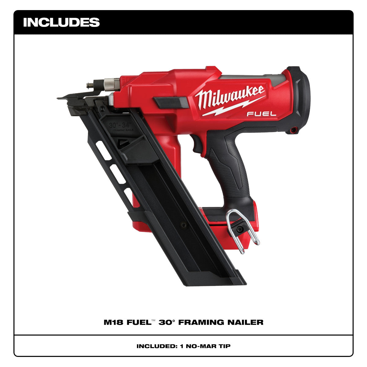 Milwaukee 2745-20 - M18 FUEL™ 30 Degree Framing Nailer (Tool ONLY)