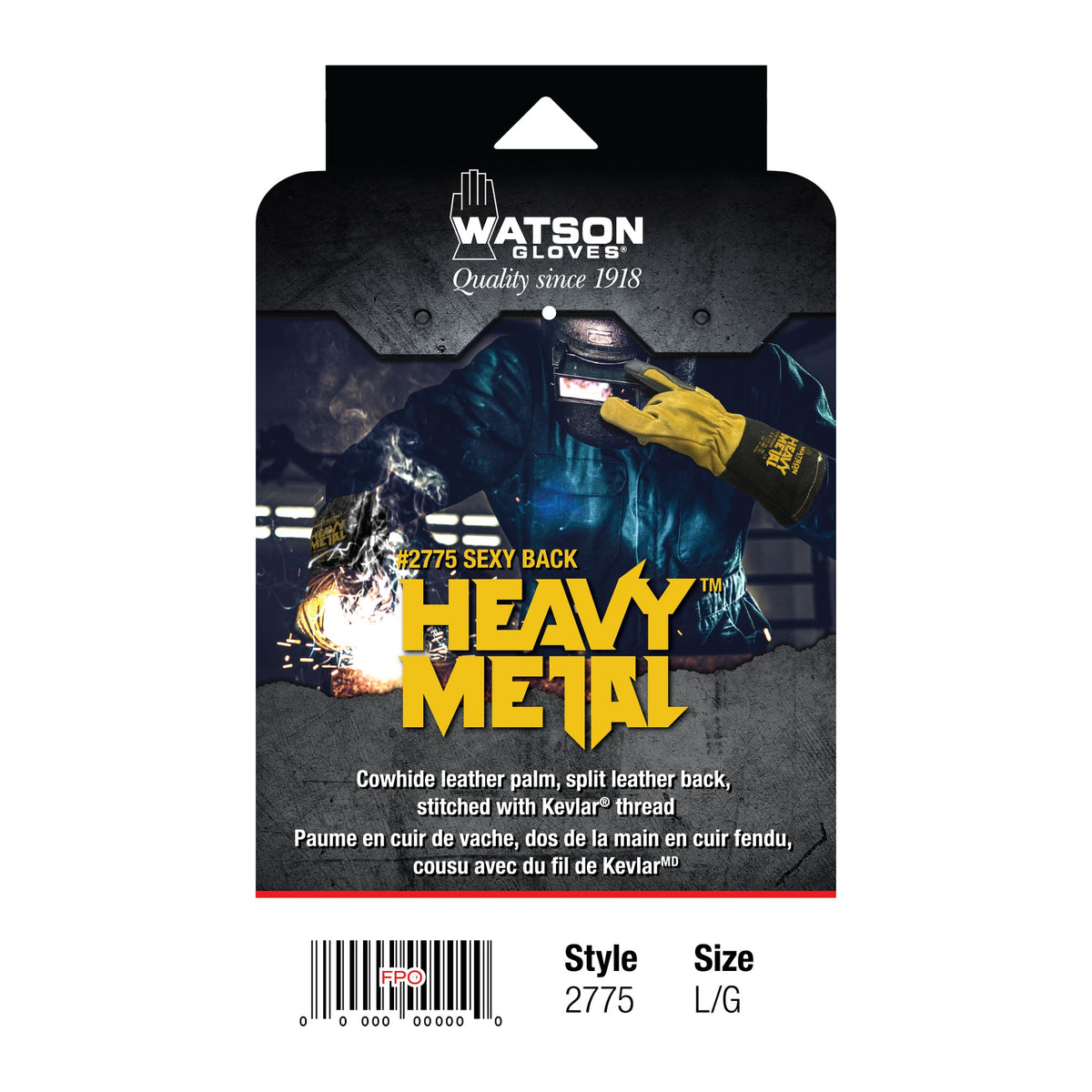 Watson 2775 Sexy Back gloves - Heavy Metal line hang tag