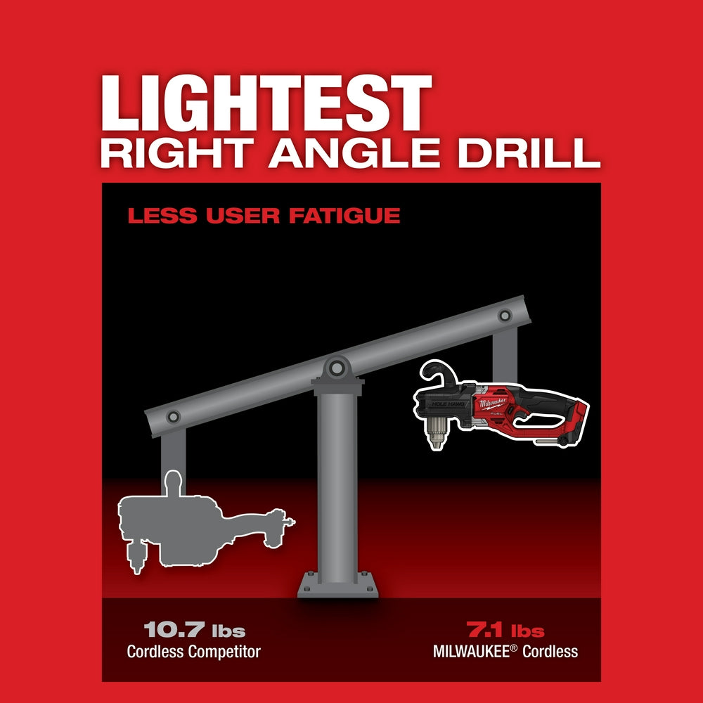 Milwaukee 2807-20 - Perceuse à angle droit M18 FUEL™ HOLE HAWG™ 1/2 po