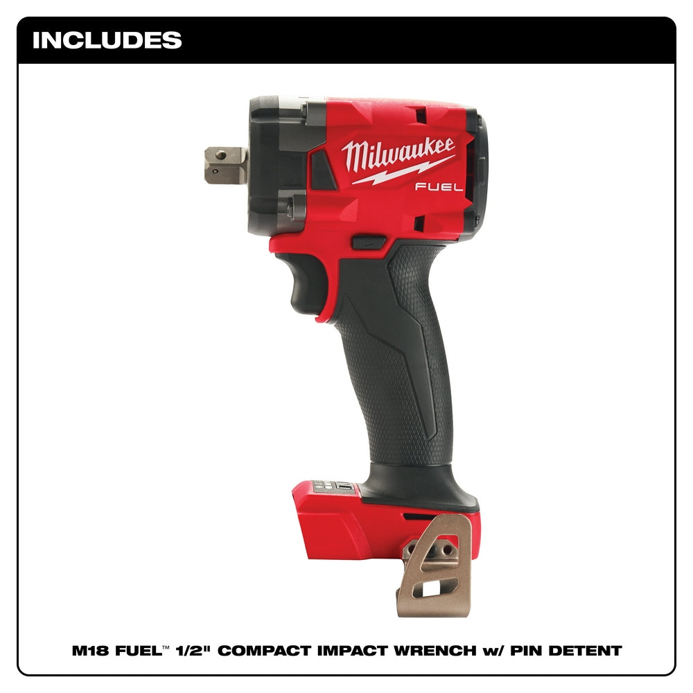 Milwaukee 2855P-20 - Clé à chocs compacte M18 FUEL™ 1/2 avec goupille de sécurité