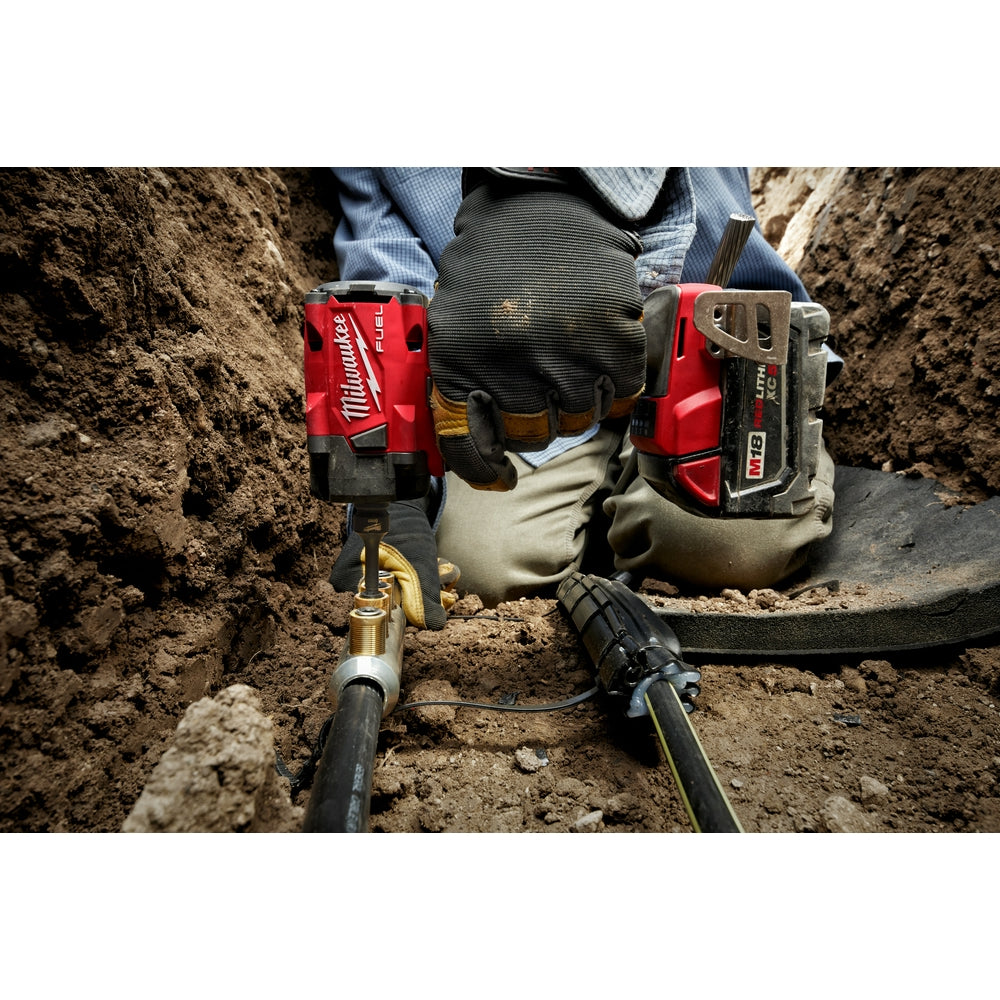 Clé à chocs compacte Milwaukee 2855P-22R M18 FUEL™ 1/2" avec kit de verrouillage à goupille