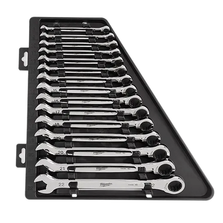 Milwaukee 48-22-9516 - Milwaukee 48-22-9516 15pc Ratcheting Combination Wrench Set - Metric (View 2)