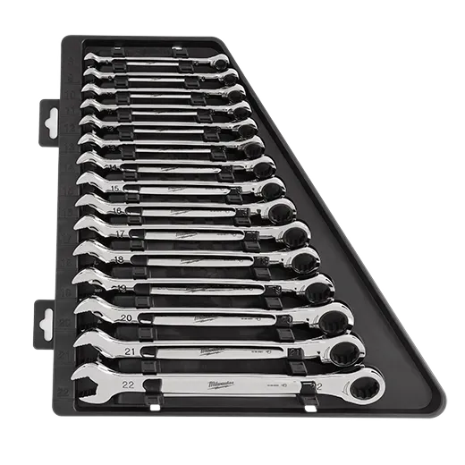 Milwaukee 48-22-9516 - Milwaukee 48-22-9516 15pc Ratcheting Combination Wrench Set - Metric (View 2)