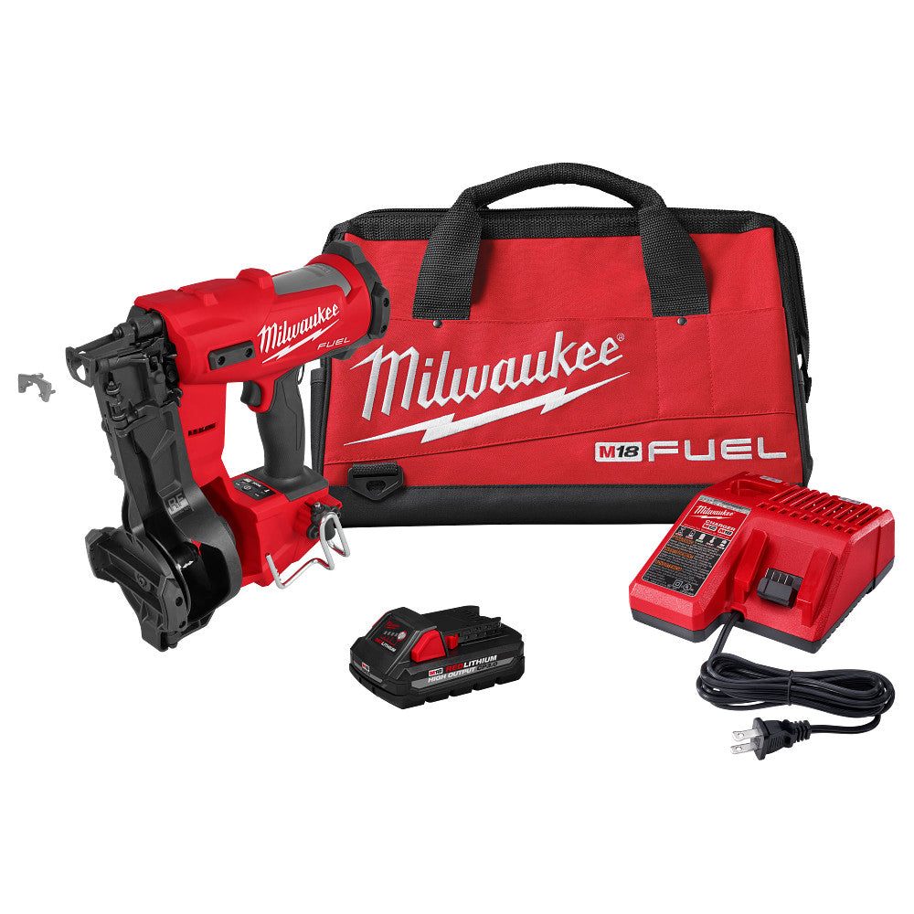 Milwaukee 2909-21 - M18 FUEL™ Coil Roofing Nailer Kit - 3Ah