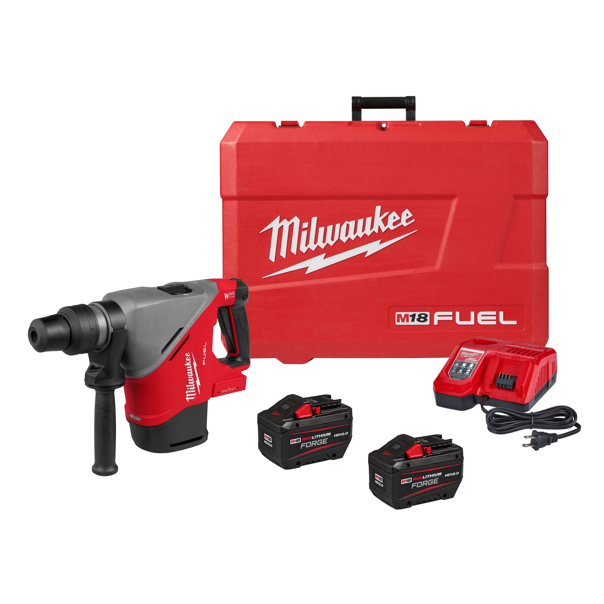 Milwaukee M18 FUEL 1-9/16" SDS Max Rotary Hammer Kit with ONE-KEY - Full Kit View