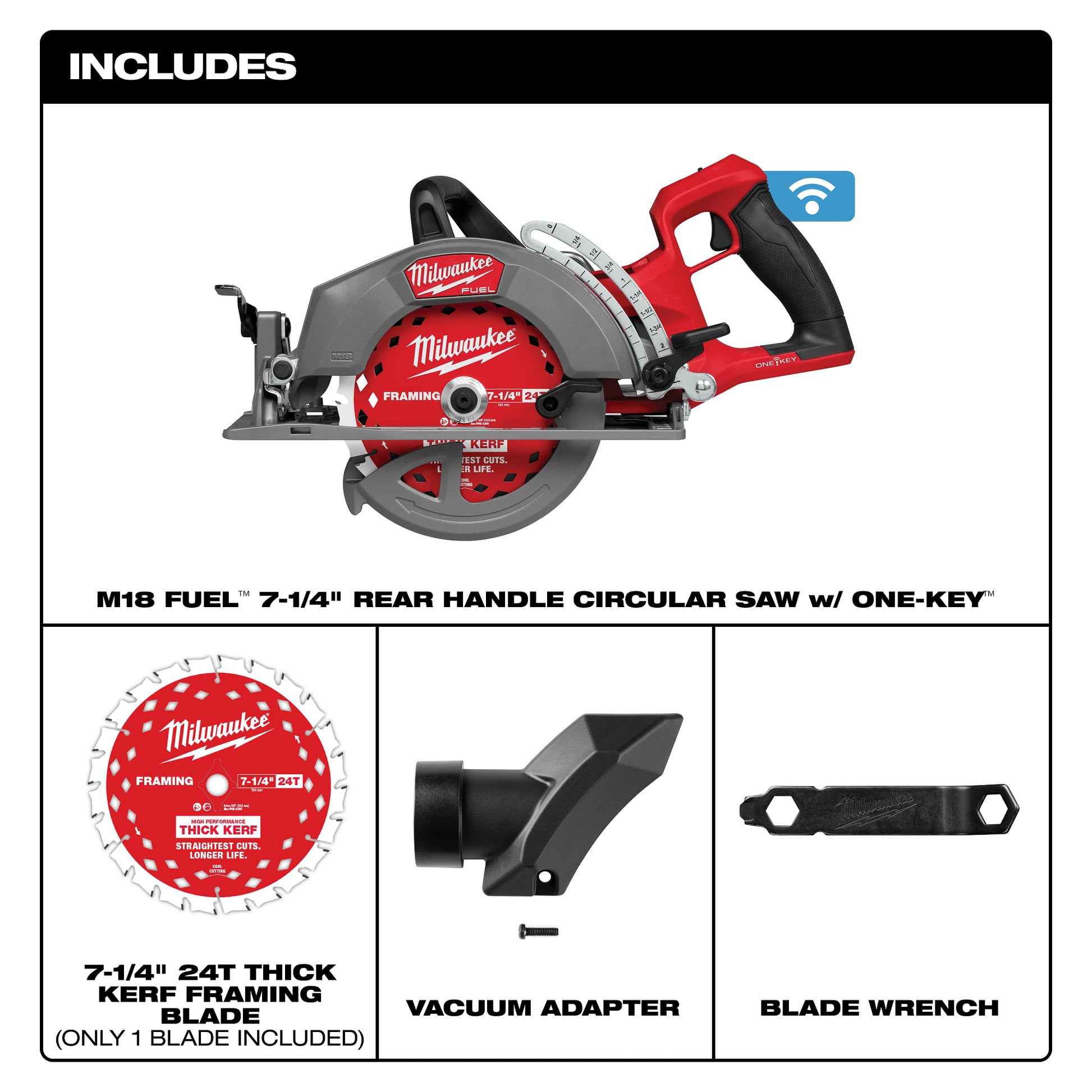 M18 FUEL 7.25 RH Circ Saw w OK