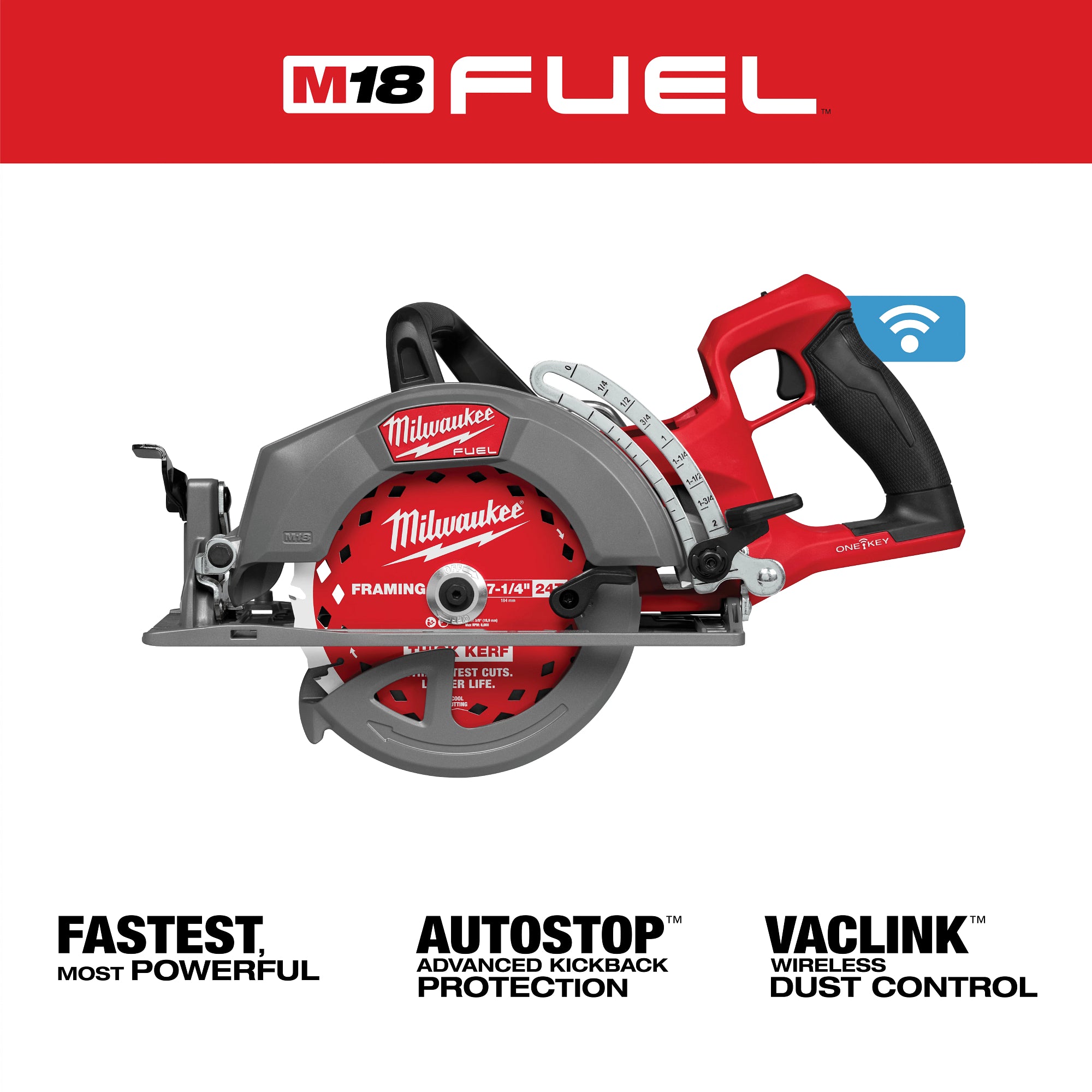 M18 FUEL 7.25 RH Circ Saw w OK