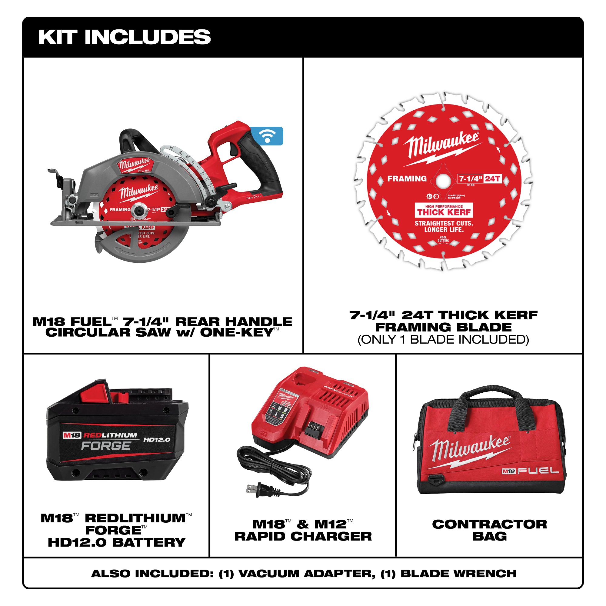 M18F 7.25 RH Circ Saw w/ OK Kit