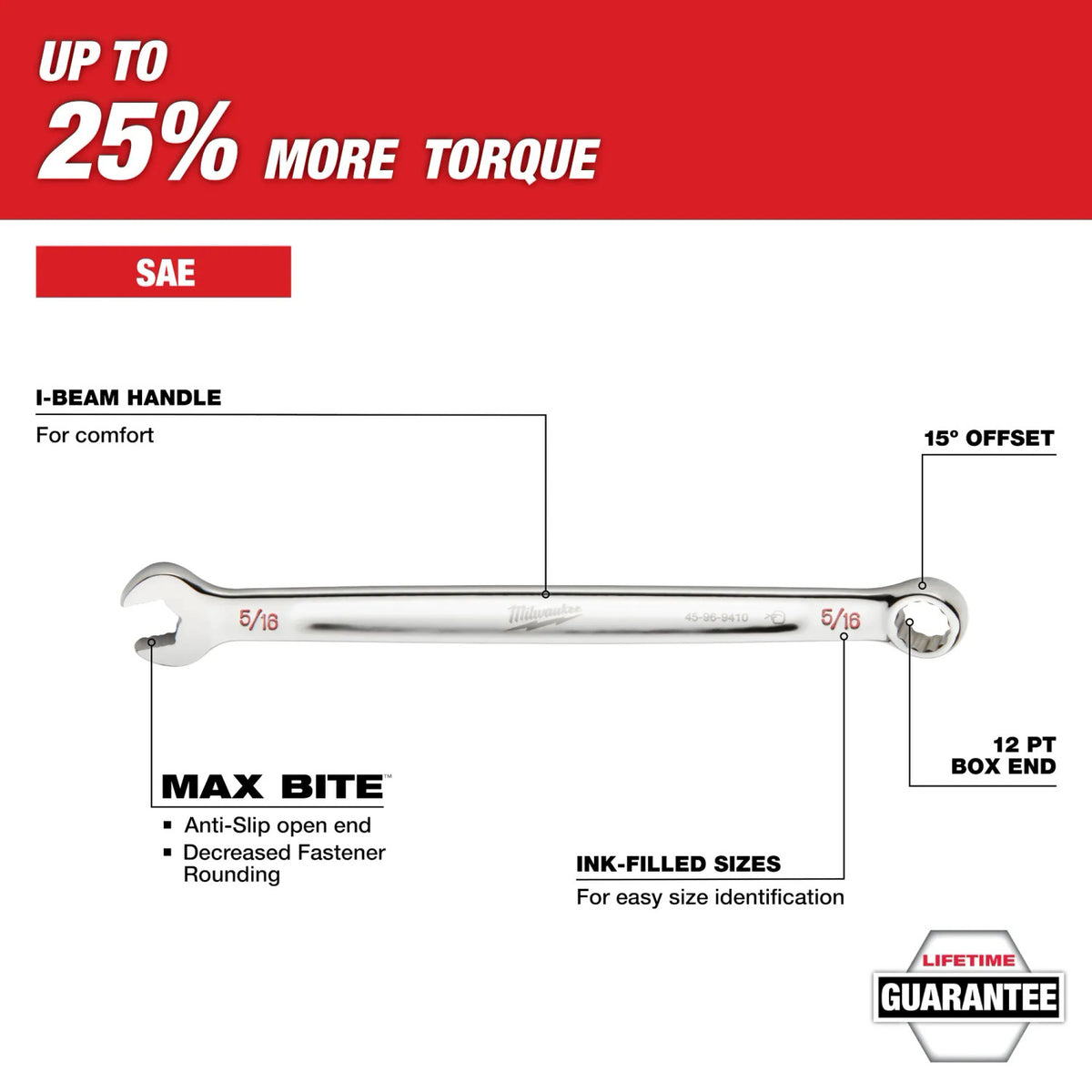 Milwaukee 48-22-9484 - Milwaukee 48-22-9484 15pc SAE Combination Wrench Set with PACKOUT Organizer (View 6)