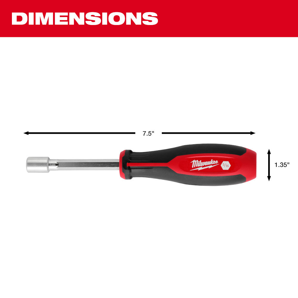 Milwaukee 48-22-2547 - 7pc SAE HollowCore™ Magnetic Nut Driver Set