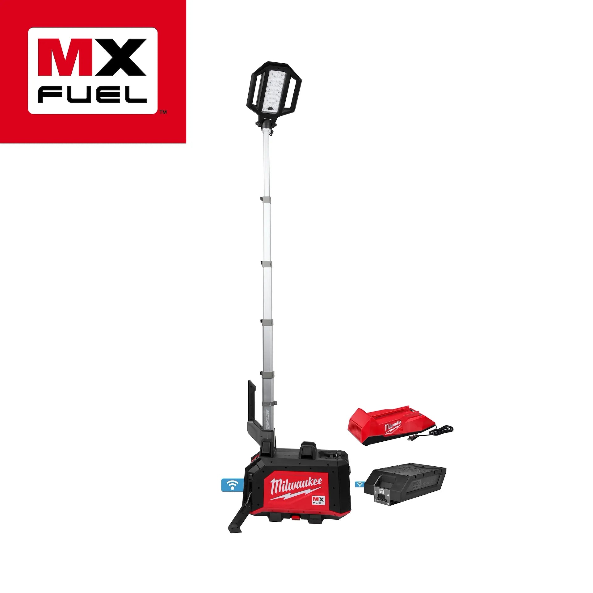 Milwaukee MXF040-1XC - Tour d'éclairage compacte à double alimentation MX FUEL™ ROCKET™