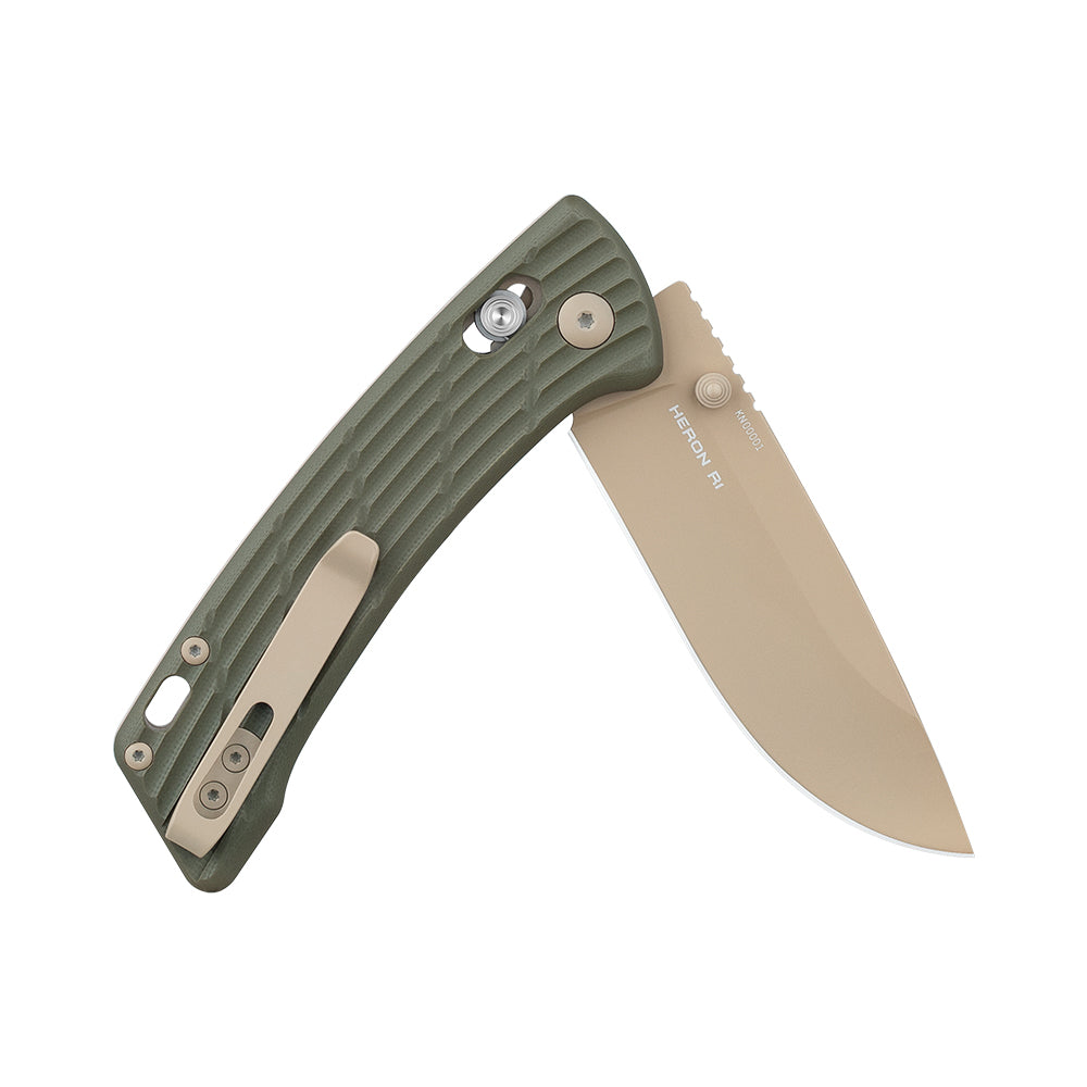 Olight Heron R1 Cerakote-Coated Folding Pocket Knife