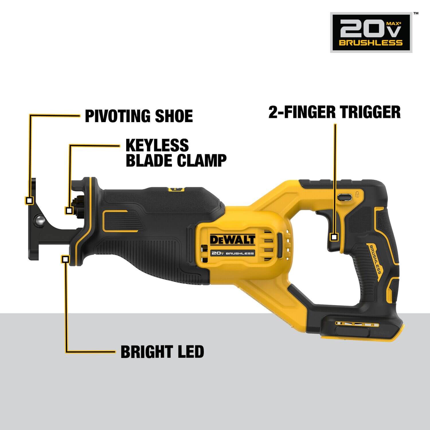 DEWALT DCS382B - 20V MAX XR Brushless Cordless Reciprocating Saw (Tool Only)