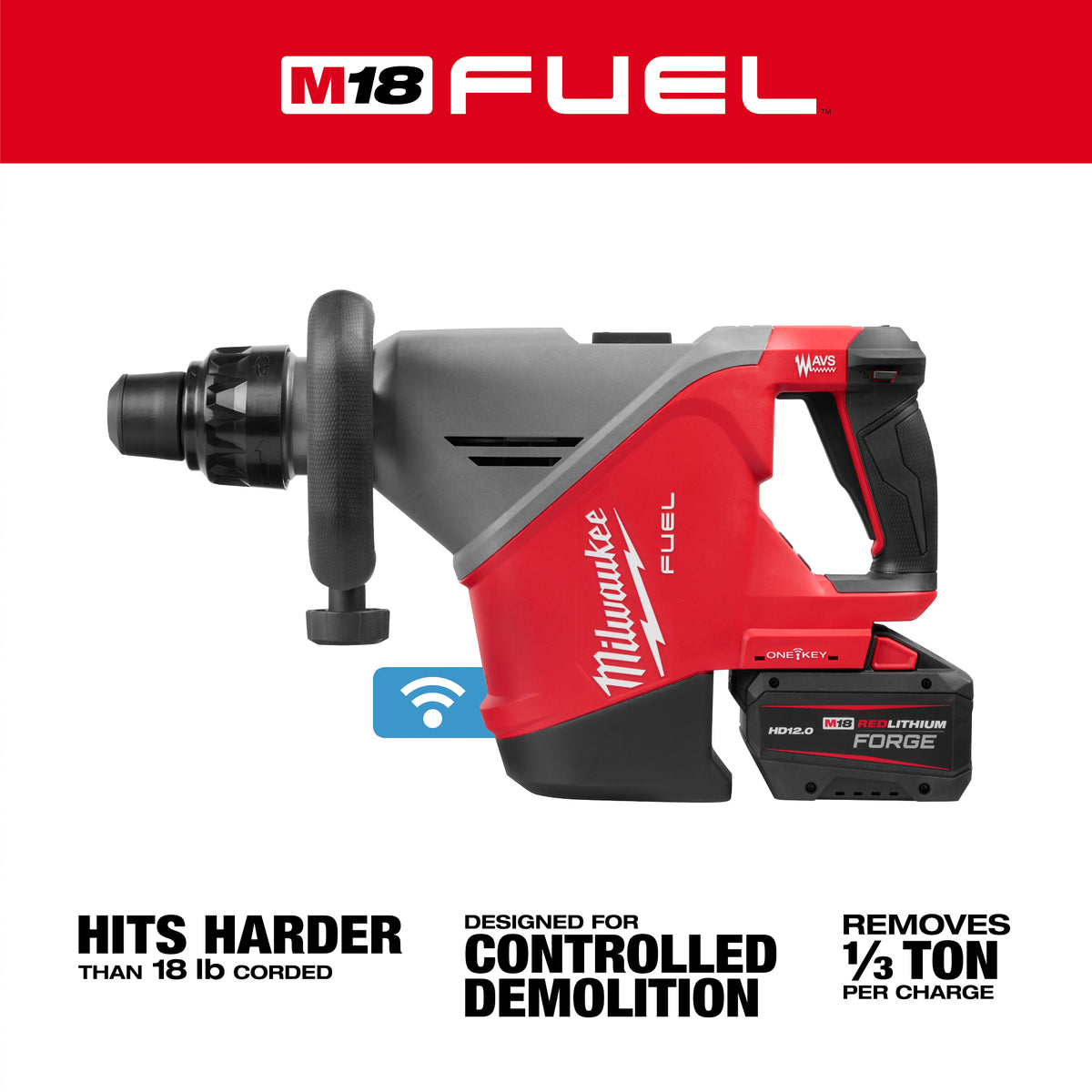 M18 FUEL™ 18 lb SDS MAX Demolition Hammer Kit w/ ONE-KEY™