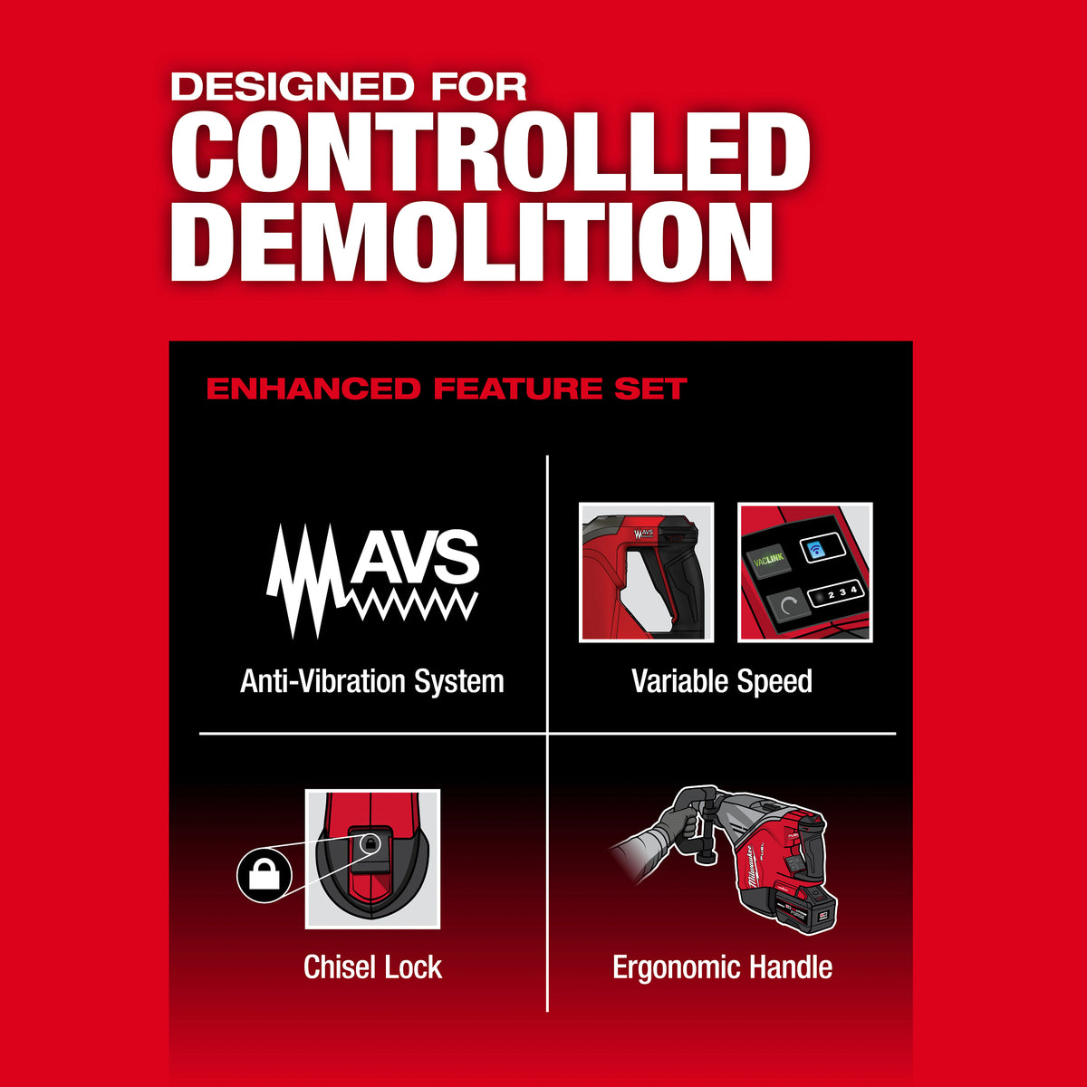 M18 FUEL™ 18 lb SDS MAX Demolition Hammer Kit w/ ONE-KEY™