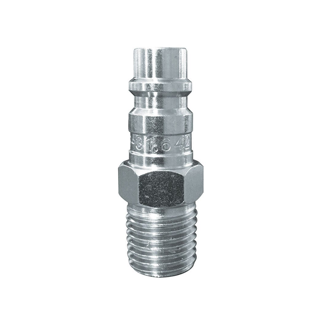 TOPRING 31.662 - Ultraflo 7.8 mm Steel Coupler Plug 3/8 (M) NPT (Multiple of 10)