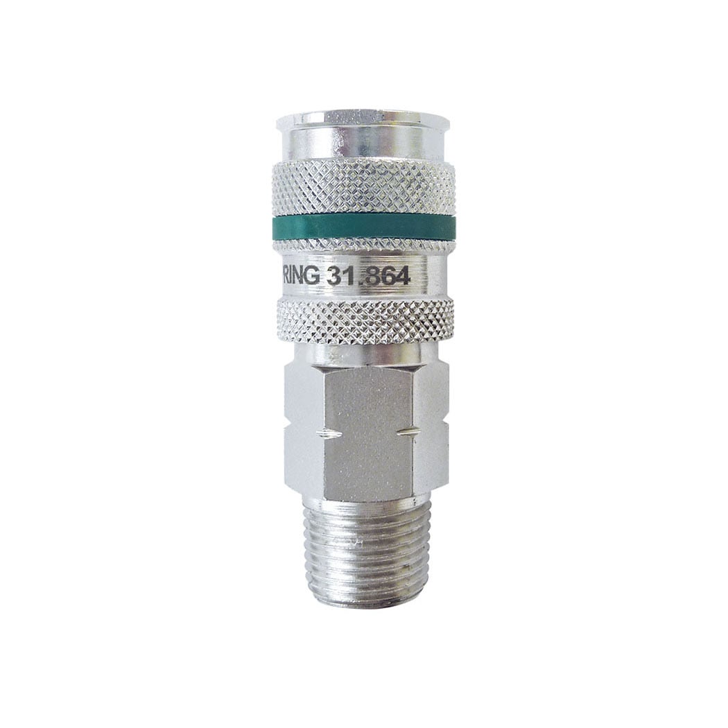 TOPRING 31.854 - Ultraflo 7.8 mm Steel Quick Coupler 3/8 (M) NPT QUIKSILVER HD