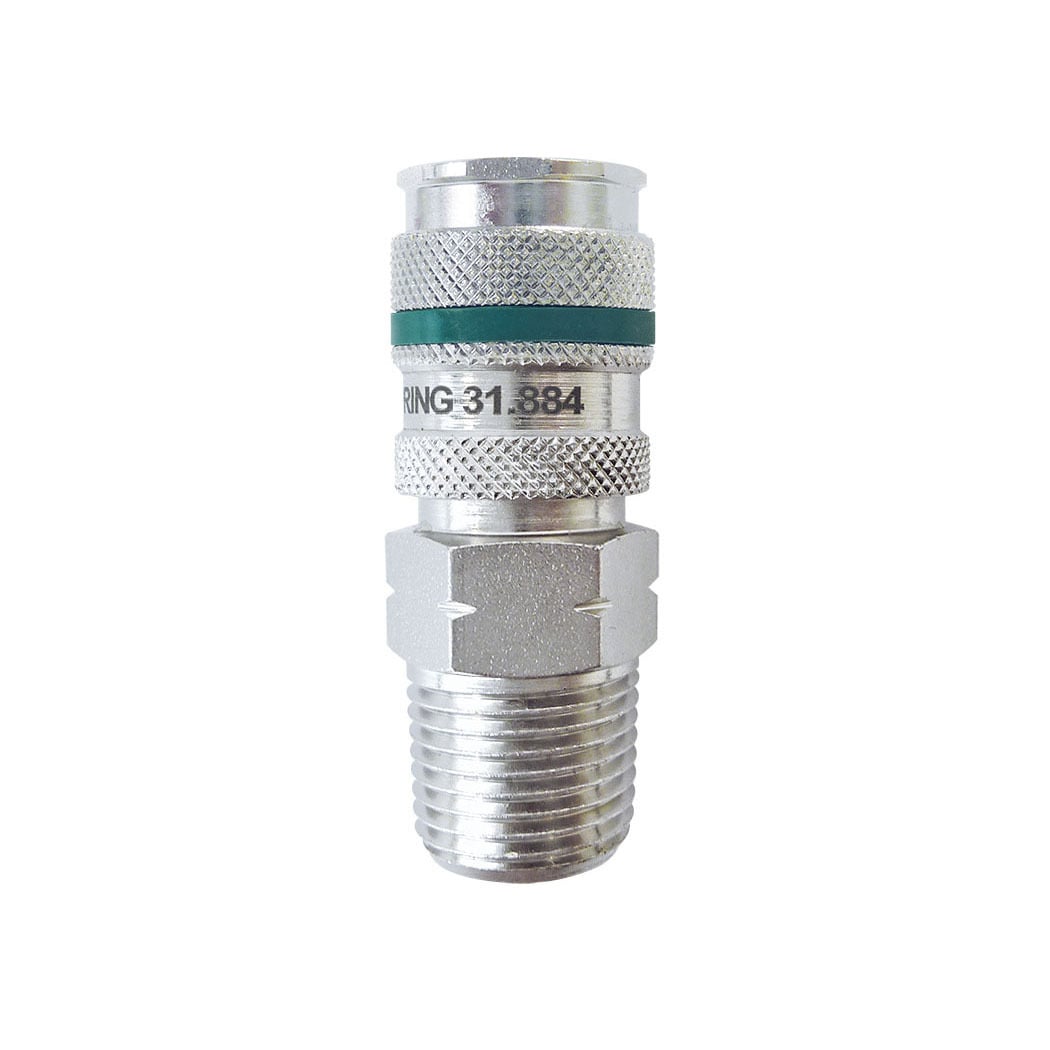 TOPRING 31.884 - Ultraflo 7.8 mm Steel Quick Coupler 1/2 (M) NPT QUIKSILVER