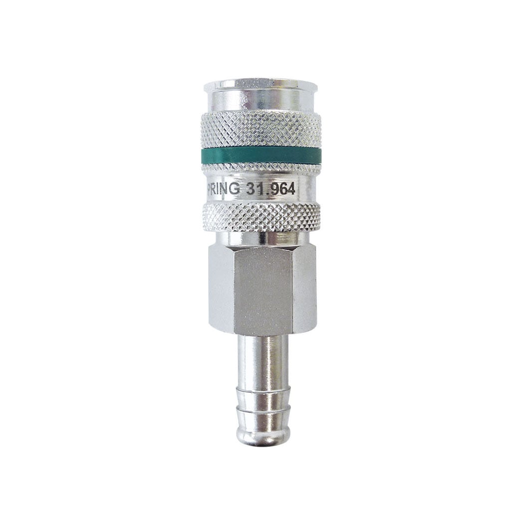 TOPRING 31.964 - Ultraflo 7.8 mm Steel Coupler Plug With 3/8 Hose Barb QUIKSILVER