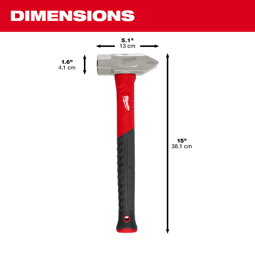 Milwaukee 48-22-9313 - Marteau à panne croisée en fibre de verre (2,5 lb)