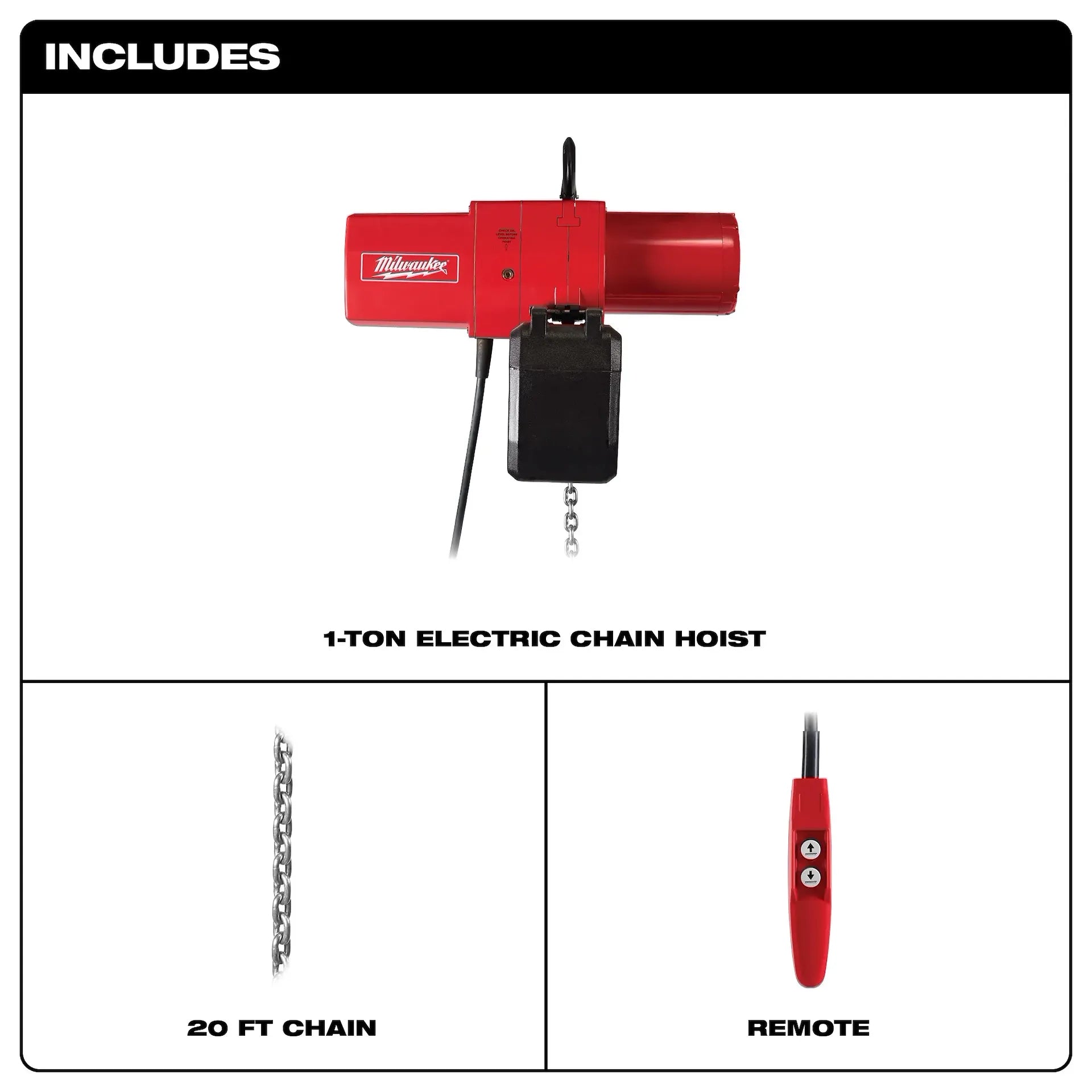 Milwaukee 9568 1 Ton Electric Chain Hoist